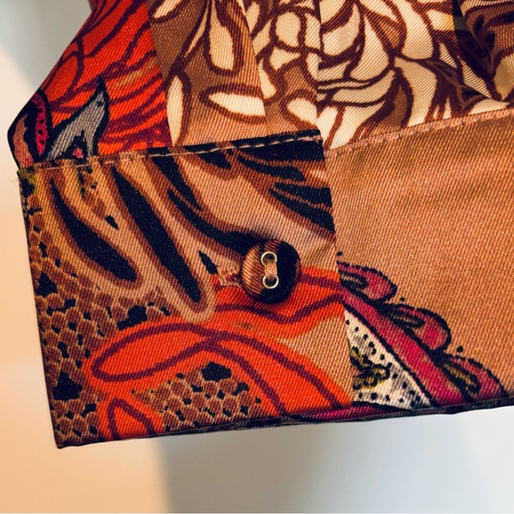 gimmick by BKE Kimono in Asian Orange/Brown/Black Print New. Worn once. - Picture 4 of 10